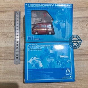 包郵 小比例變形玩具NEWAGE 現貨NA 透明鐵皮1.0 汽車人限量版 H7T