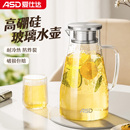 愛仕達冷水壺涼水壺家用儲水耐高溫玻璃水壺大容量夏天冷泡茶壺桶