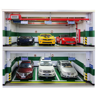 汽車模型場景地下停車場車庫1 18展示盒罩仿真模型防灰塵亞克力