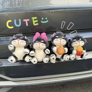 汽車(chē)后尾掛件車(chē)外玩偶公仔后備箱裝 飾車(chē)頂車(chē)內(nèi)飾品擺件路西法貓