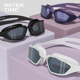 WaterTime 備 游泳鏡女高清防水防霧近視大框鍍膜游泳眼鏡專業(yè)裝