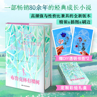 布魯克林有棵樹：硬殼精裝 三面刷邊 8幅全彩插畫 全新版 彩繪飛機盒 全網超高顏值與性價比兼具 本 贈送兩張DIY透明書簽