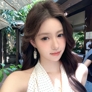 夏日度假風貝殼流蘇耳環(huán)海邊氛圍感耳飾女 白月光信箋 蜜桃茶