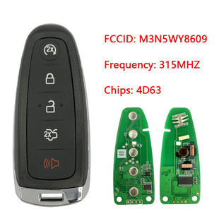 4D63 315MHz M3N5WY8609 1鍵智能鑰匙 適用于福特4