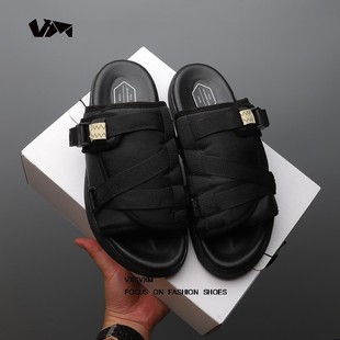 情侶潮拖男休閑一字拖情侶沙灘拖鞋 潮牌莆田CHRISTO VISVIM拖鞋