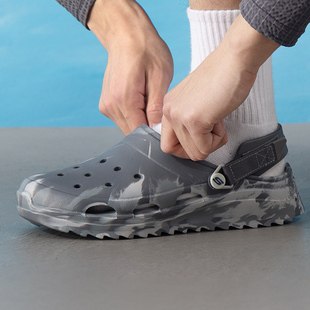 休閑戶外沙灘 潮流輕便透氣洞洞鞋 Skechers斯凱奇2025夏季 男拖鞋