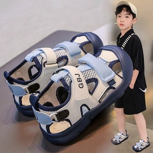 中大童男孩防滑學(xué)生涼拖鞋 英國(guó)LiPA男童包頭涼鞋 2025夏新款
