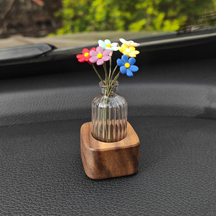 七色琉璃瓶創意新款 飾擺件永生花 迷你小花汽車內中控臺飾品少女裝