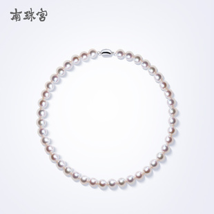 近圓頸鏈鎖骨鏈敬愛季 南珠宮淡水珍珠項鏈媽媽款 女正品