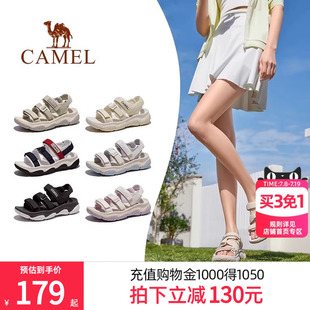 女溯溪涉水戶外防滑魔術貼沙灘鞋 駱駝女鞋 運動涼鞋 新款 子 2025春季