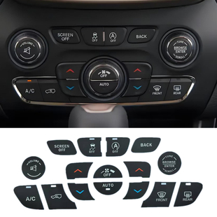 適用Jeep吉普自由光汽車空調(diào)AC按鍵OFF開關(guān)掉漆修復(fù)貼紙遮丑美化