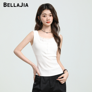 白色蕾絲花邊吊帶背心女夏季 上衣女 純欲甜辣內(nèi)搭打底外穿坎肩無袖