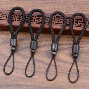 高檔手工編織鑲銀絲真黑檀木汽車鑰匙扣防丟鑰匙鏈多功能掛件繩子