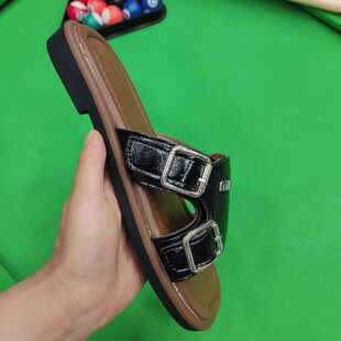 女涼鞋 新品 粗跟一字扣涼鞋 平底女涼鞋 女 8099 百搭低跟鞋 1夏季