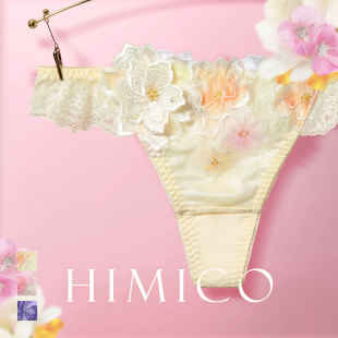 HIMICO丁字褲 026 女重工刺繡日系蕾絲純欲性感透氣低腰女士內褲
