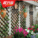 戶外防腐實木柵欄庭院伸縮小籬笆花園圍欄室內墻面裝 飾網格爬藤架