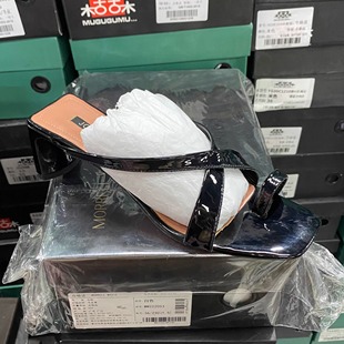 專柜正品 1030黑色 JOEGIDIS喬格蒂絲牛皮夾趾高跟涼鞋