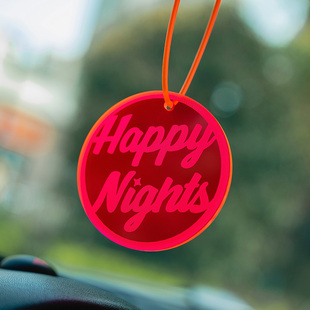 汽車后視鏡掛件亞克力深夜冒險happy 創(chuàng)意吊墜掛飾 nights車內(nèi)個性