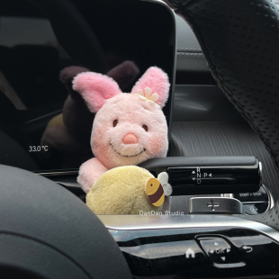飾新車禮物 飾品毛絨公仔車載裝 正版 維尼熊汽車雨刮器轉(zhuǎn)向燈懷擋裝