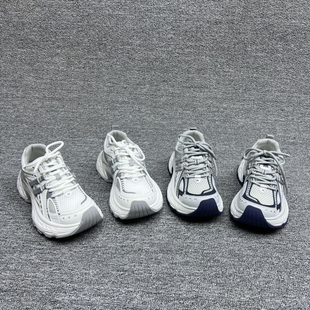 厚底系帶網(wǎng)面輕便運動休閑老爹鞋 歐貨真皮女鞋 新款 歐洲站2025春季