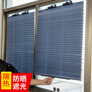 遮陽簾伸縮免打孔陽臺吸盤式 拉卷隔熱防曬簾汽車窗戶遮光卷簾窗簾