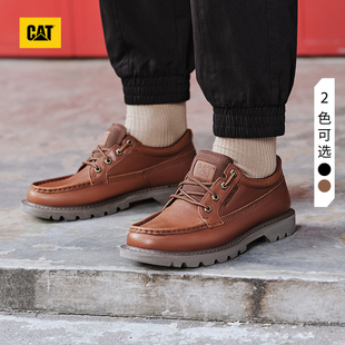男鞋 帆船鞋 戶外休閑工裝 低幫復(fù)古單鞋 復(fù)古耐磨皮鞋 CAT卡特25夏季