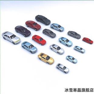 擺件微觀小汽車汽車模型小車模型車仿真交通沙盤建筑模型微景觀