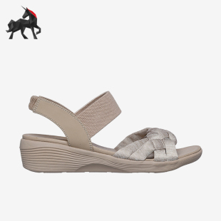 潮流涼鞋 Skechers 女士坡跟休閑時尚 夏季 斯凱奇正品