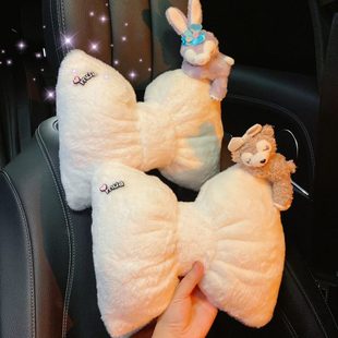抱枕車載冬季 腰部 頭枕靠背座椅女腰墊汽車腰靠護頸枕汽車內飾新款