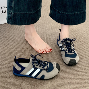 女2025新款 阿甘鞋 夏季 平底小白鞋 網(wǎng)面透氣老爹休閑運動女鞋 德訓(xùn)鞋