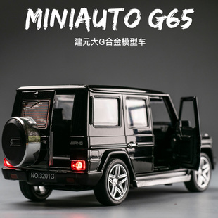32仿真汽車模型開門回力兒童越野玩具車 建元 奔馳大G合金模型車