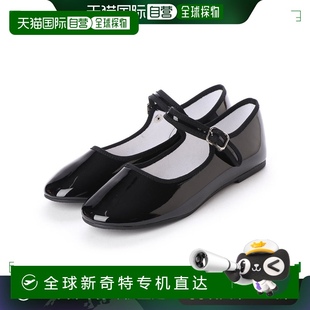 琺瑯時尚 女士淺口女鞋 SVEC 一字扣平底舒適亮面單鞋 日本直郵