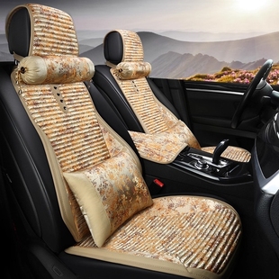 特斯拉modely亞麻汽車坐墊特斯拉model丫 model3蕎麥殼半包座椅套