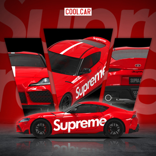 A90 Supreme 集裝 CC1 仿真合金汽車模型 豐田速霸 箱套裝 擺件