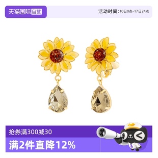 OSEWAYA女耳環輕奢高級黃色花朵出游度假耳夾耳釘520禮物 自營