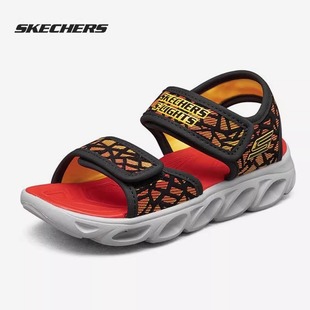 402003L 魔術貼沙灘鞋 Skechers斯凱奇男童鞋 輕便舒適露趾閃燈涼鞋
