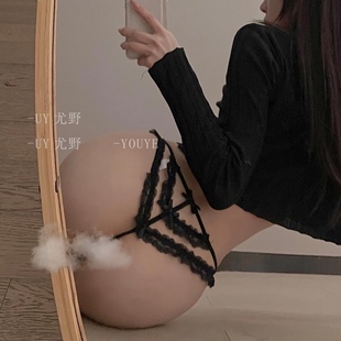 蕾絲鏤空交叉綁帶丁字褲 歐美性感辣妹內(nèi)褲 誘惑 蜜桃陷阱 UY尤野