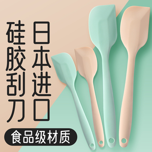 日本硅膠酸奶刮刀食品級烘焙家用廚房一體式 橡皮抹刀鏟子工具套裝