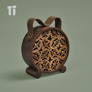 精美核桃工藝品貓咪造型藍牙音響茶寵擺件復古創意茶桌中式 擺設