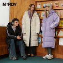 保暖連帽中長款 NERDY2024冬季 NY雙杠情侶同款 經典 羽絨服女潮 新品