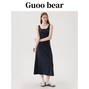 收腰顯瘦長裙 新款 GUOOBEAR古家小熊專柜正品 吊帶連衣裙女2025夏季