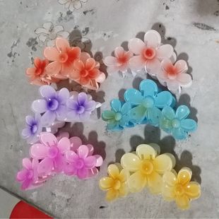 跨境連體雞蛋花抓夾時(shí)尚 海邊度假花朵發(fā)夾盤發(fā)鯊魚夾 氣質(zhì)新款