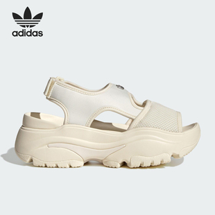 復古厚底涼鞋 Adidas 三葉草女士經典 2025夏季 JI2822 阿迪達斯正品