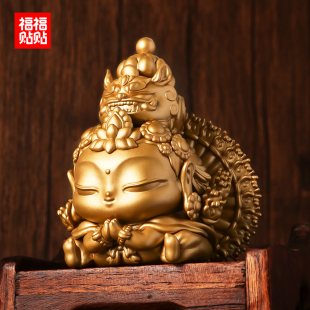 福福貼貼 金色千手觀音手辦潮玩男生汽車擺件觀世音菩薩盲盒玩具