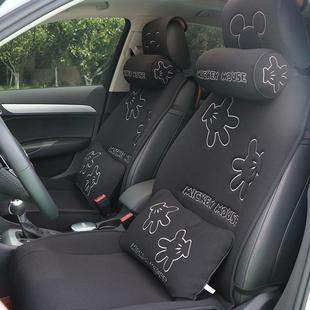 汽車頭枕靠枕護(hù)頸枕一對車用卡通可愛車載內(nèi)飾枕頭座椅腰靠墊套裝