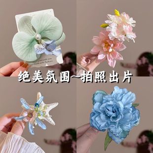 海洋系列碎發夾永生花海星貝殼漿果頭飾海邊旅游度假拍照發卡發飾