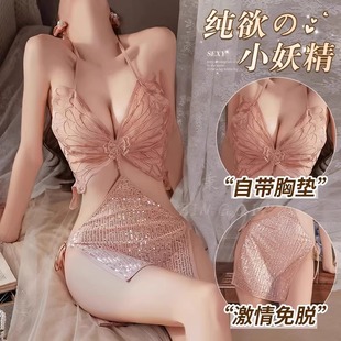 性感睡衣女純欲風吊帶睡裙帶胸墊高級感睡袍2025夏新款 家居服套裝