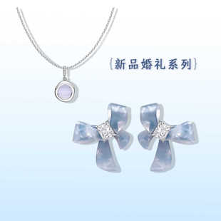 何方HEFANG 婚禮系列油畫(huà)蝴蝶結(jié)耳環(huán)2024優(yōu)雅度假風(fēng)方糖輕奢 新品