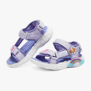 女童露趾休閑運動舒適沙灘涼鞋 Skechers 新款 夏季 斯凱奇正品