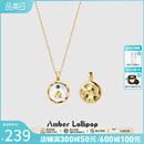 Lollipop貝母項(xiàng)鏈女字母吊墜鎖骨頸鏈烙印系列 Amber 明星同款